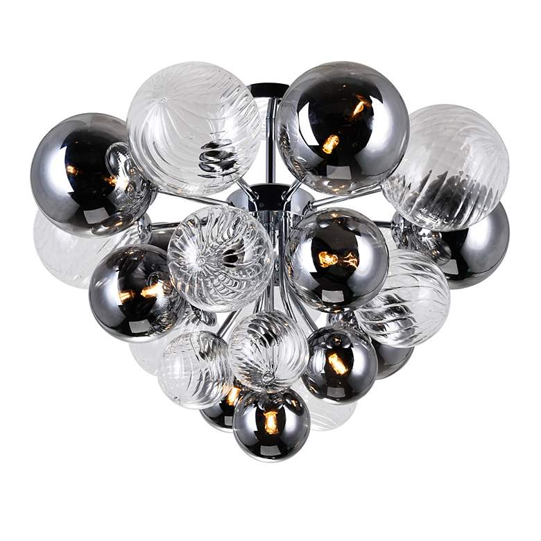 Image 2 Pallocino 25" Wide Chrome 10-Light Ceiling Light more views