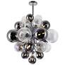 1_Pallocino 25" Wide Chrome 15-Light Chandelier
