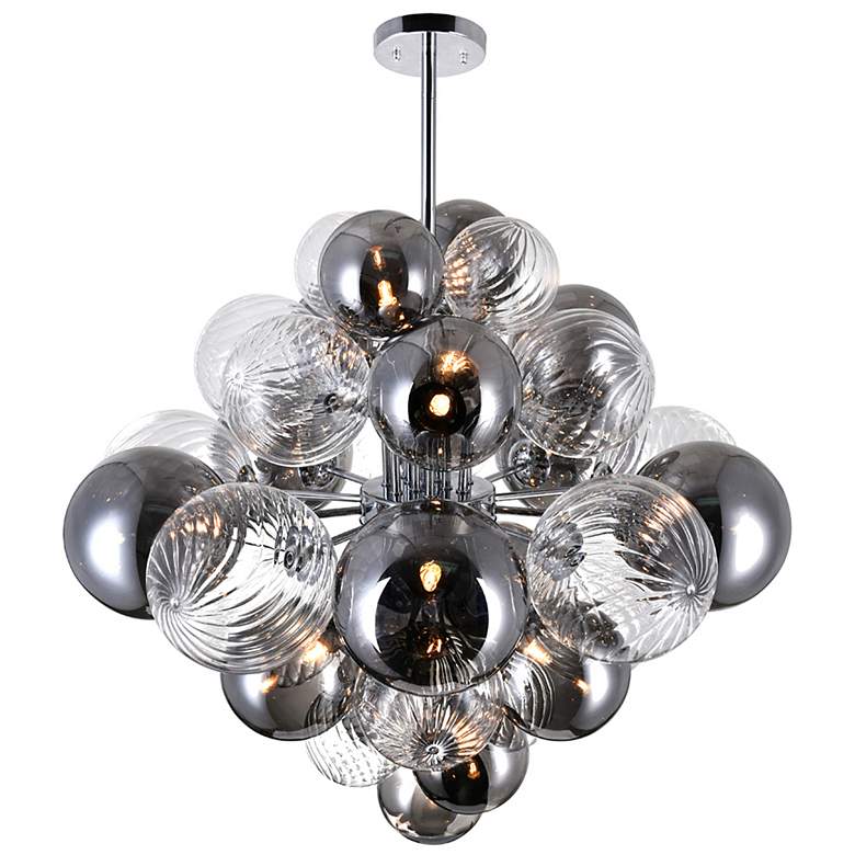 Image 2 Pallocino 25" Wide Chrome 15-Light Chandelier more views