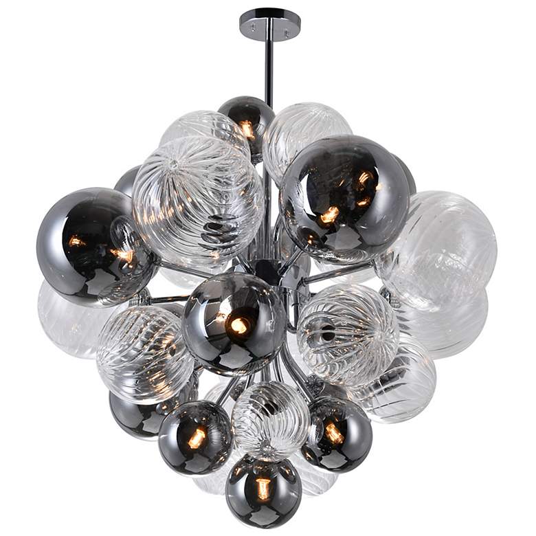 Image 3 Pallocino 25" Wide Chrome 15-Light Chandelier more views
