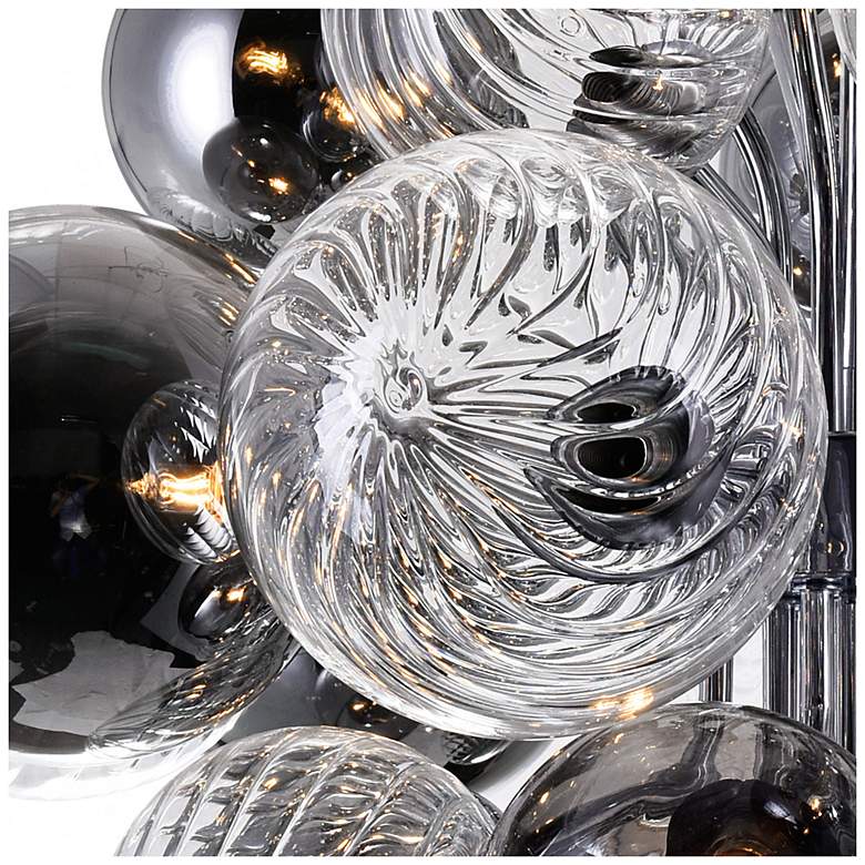 Image 4 Pallocino 25" Wide Chrome 15-Light Chandelier more views