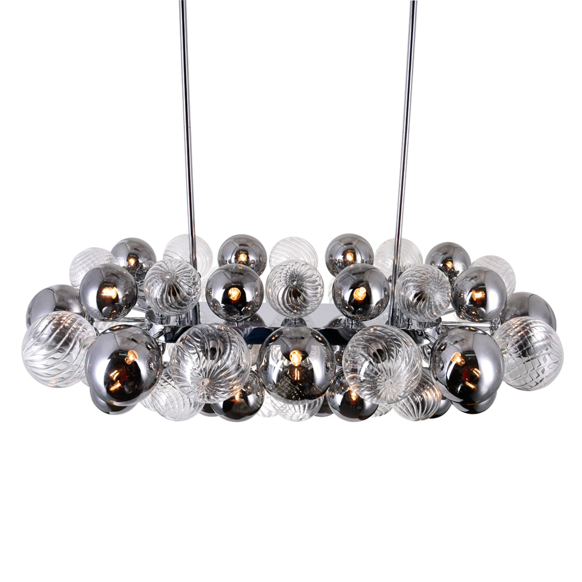 Image 2 Pallocino 27 Light Island/Pool Table Chandelier With Chrome Finish more views