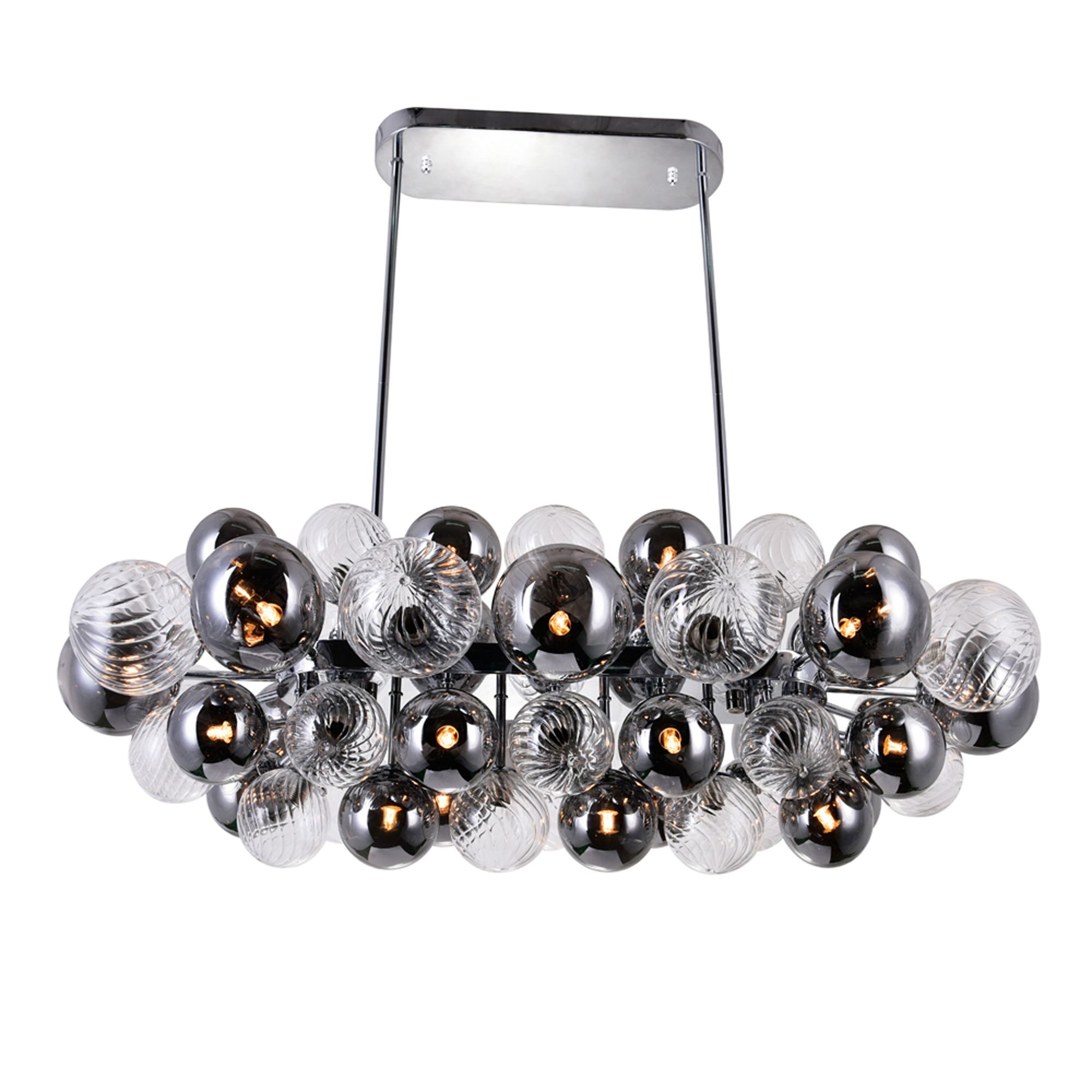 Image 3 Pallocino 27 Light Island/Pool Table Chandelier With Chrome Finish more views