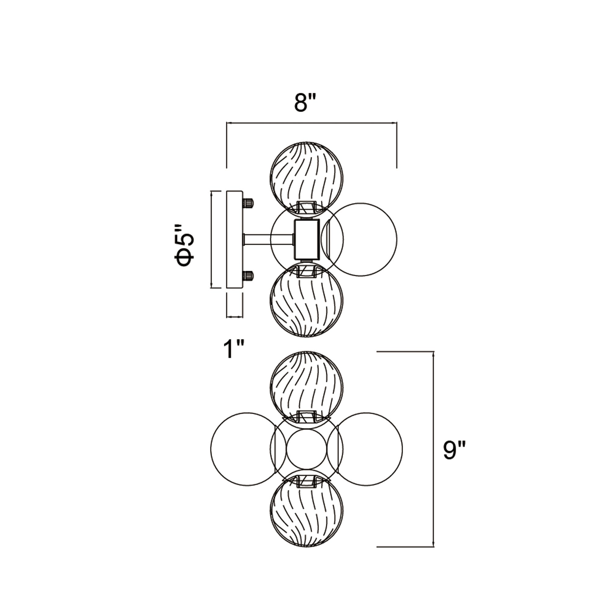 Image 6 Pallocino 3 Light 9in Chrome Wall Sconce more views