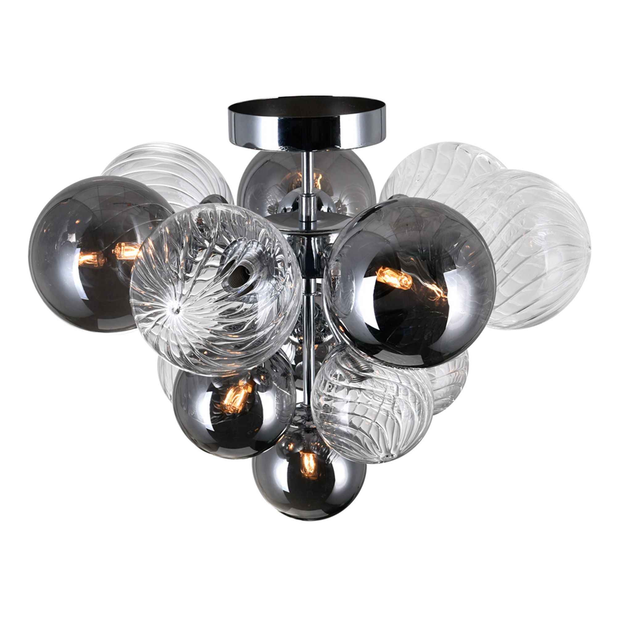Image 2 Pallocino 6 Light 16in Chrome Flush Mount more views