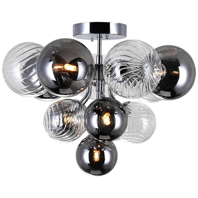 Image 1 Pallocino 6 Light Flush Mount With Chrome Finish