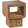 2_Pallston 18" Wide Natural Water Hyacinth Accent Table