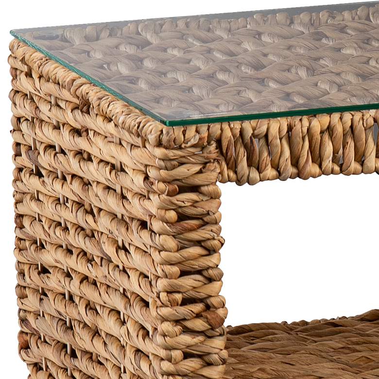Image 3 Pallston 18" Wide Natural Water Hyacinth Accent Table more views
