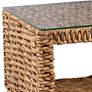 3_Pallston 18" Wide Natural Water Hyacinth Accent Table more views