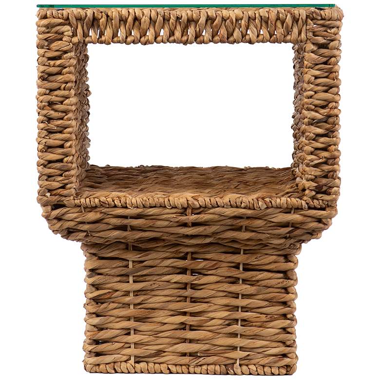 Image 4 Pallston 18" Wide Natural Water Hyacinth Accent Table more views