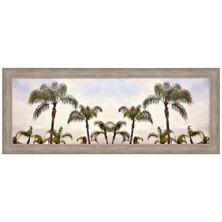 Image 3 Palm Banner 52 inch Wide Rectangular Giclee Framed Wall Art