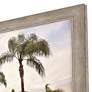 Palm Banner 52" Wide Rectangular Giclee Framed Wall Art in scene