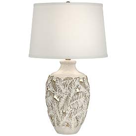 Image2 of Palm Bay Beige Almond Table Lamp with Night Light