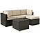 Palm Harbor 5-Piece Outdoor Wicker Sectional Seating Set
