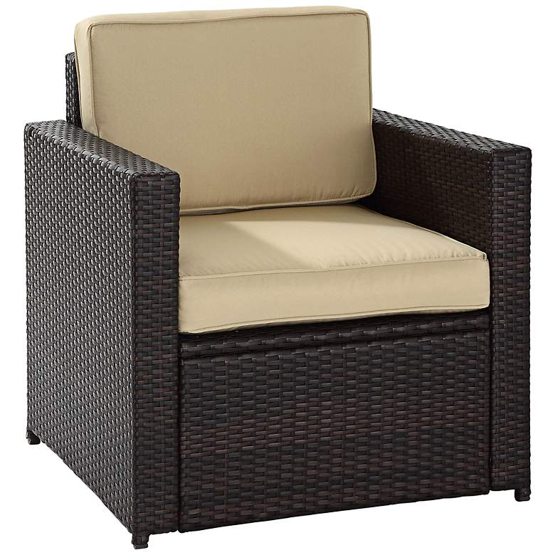 Image 1 Palm Harbor Cushioned Outdoor Wicker Chair
