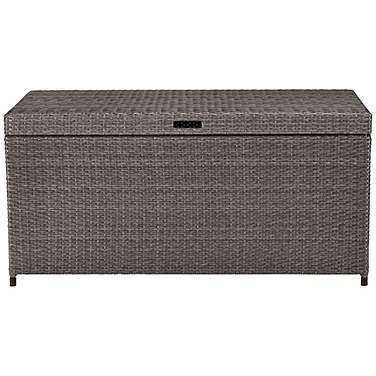Palm Harbor Gray Outdoor Wicker Storage Bin