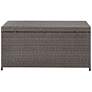 3_Palm Harbor Gray Outdoor Wicker Storage Bin more views