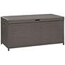 4_Palm Harbor Gray Outdoor Wicker Storage Bin more views