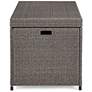 5_Palm Harbor Gray Outdoor Wicker Storage Bin more views