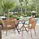 Palm Harbor Light Brown 5-Piece Outdoor Cafe Dining Set
