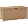 Palm Harbor Light Brown Outdoor Wicker Storage Bin