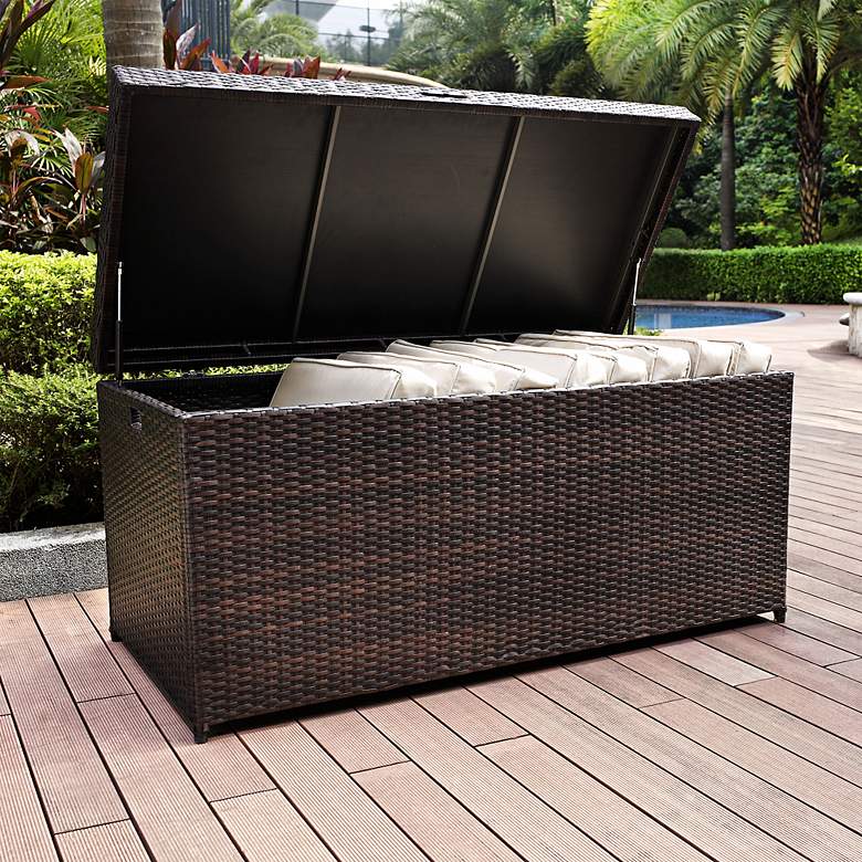 Image 2 Palm Harbor Outdoor Wicker Storage Bin more views