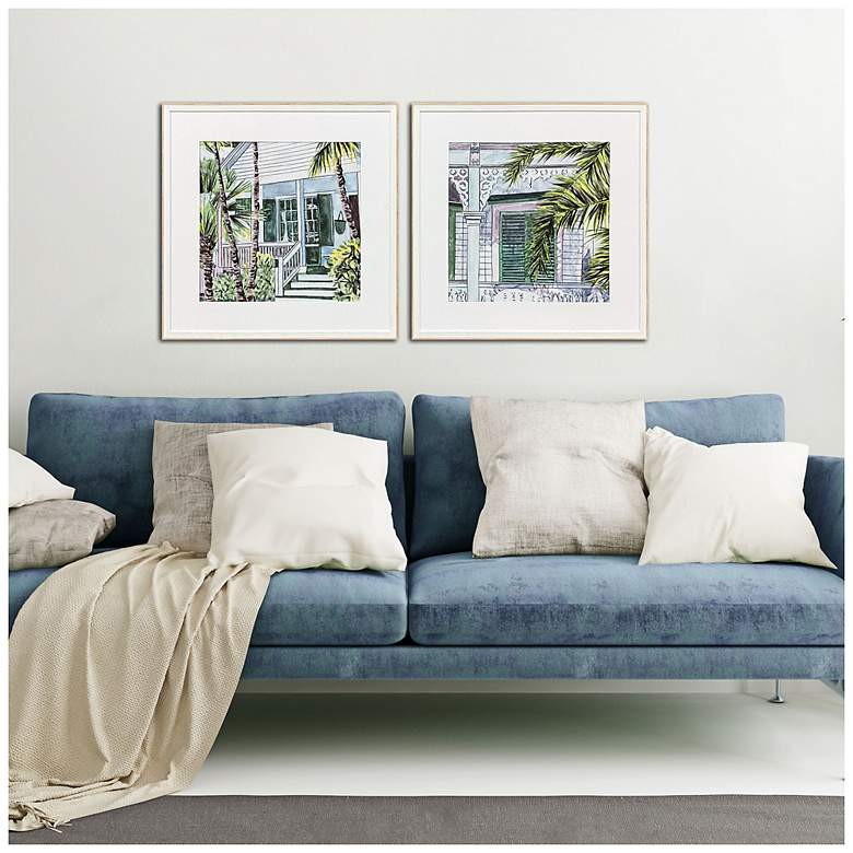 Image 4 Palm House I 25"W x 25"H Coastal Framed Art Set of 2 more views