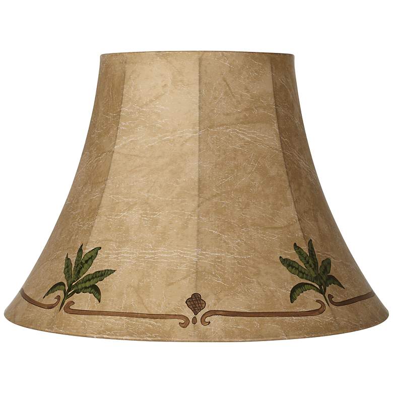 Image 1 Palm Leaf Faux Leather Lamp Shade 9x18x13 (Spider)