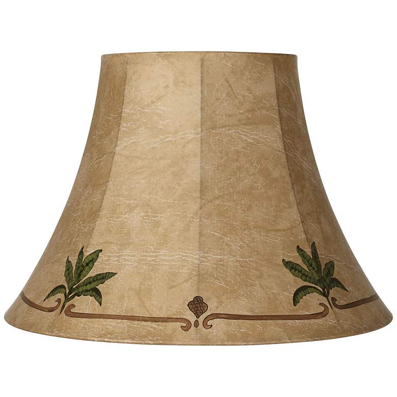 Image 1 Palm Leaf Faux Leather Lamp Shade 9x18x13 (Spider)