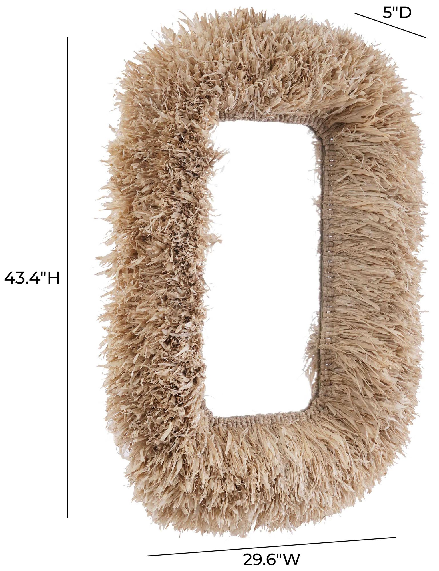 Palm Natural Sisal Rectangular Wall Mirror