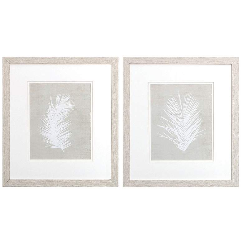 Image 1 Palm Oasis 14"W x 16"H Framed Art Set of 2