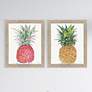 1_Palm Pineapples 19"W x 23"H Framed Art - Set of 2