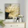 1_Palm Play II 30"W x 30"H Hand Embellished Framed Canvas Wall Art
