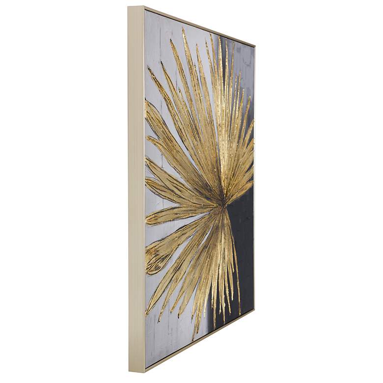 Image 3 Palm Play II 30"W x 30"H Hand Embellished Framed Canvas Wall Art more views