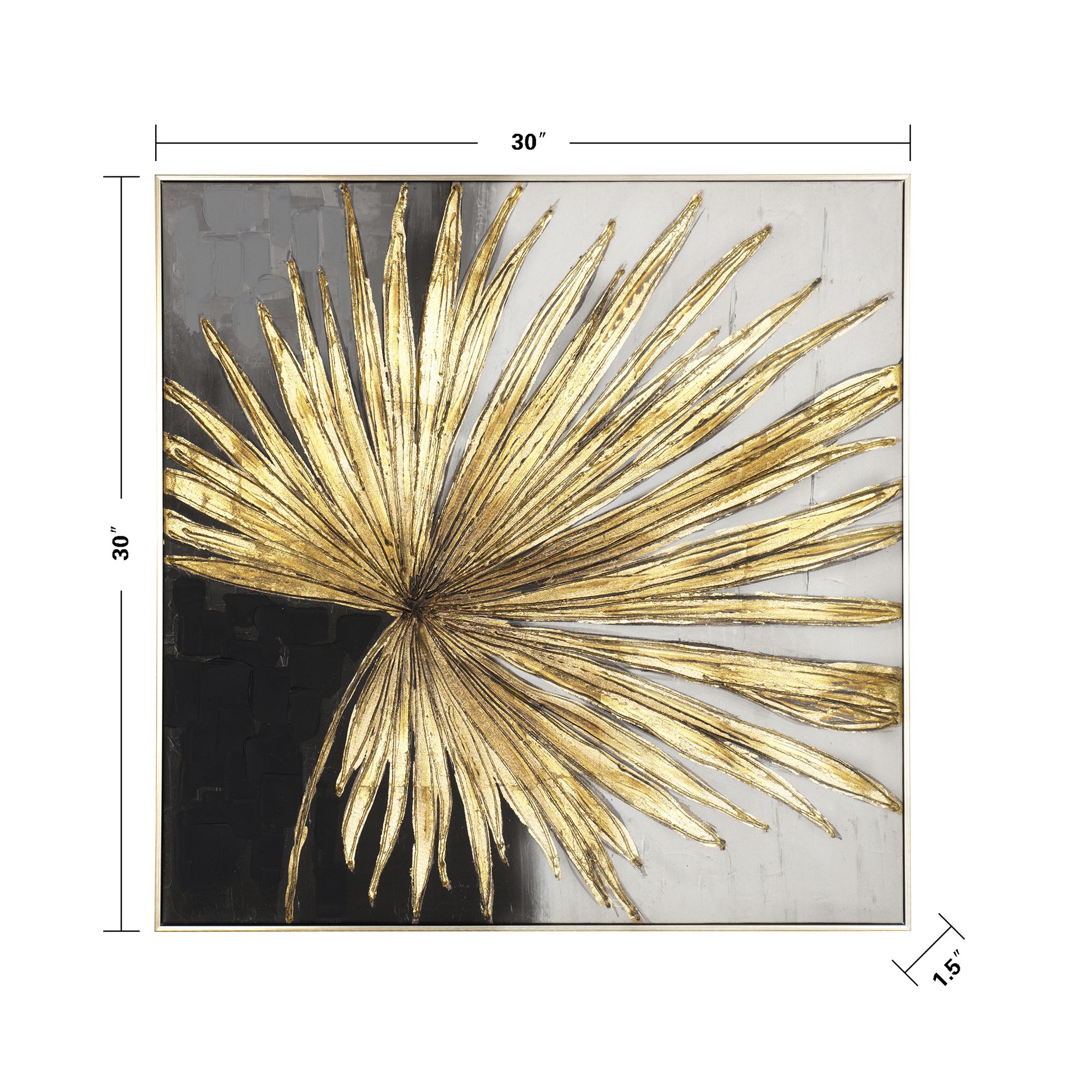 Image 7 Palm Play II 30"W x 30"H Hand Embellished Framed Canvas Wall Art more views