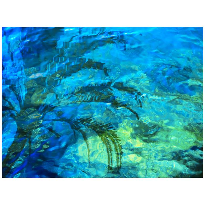 Image 1 Palm Reflection 40"W All-Season Outdoor Canvas Wall Art