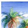 Palm Shadows 48" High All-Weather Outdoor Canvas Wall Art