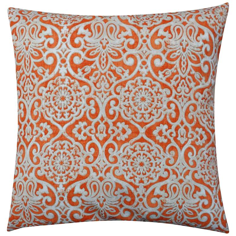 Image 1 Palm Springs Tangerine 20 inch Square Outdoor Throw Pillow