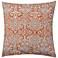 Palm Springs Tangerine 20" Square Outdoor Throw Pillow
