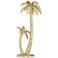 Palm Tree 15 3/4" High Shiny Gold Decorative Figurine