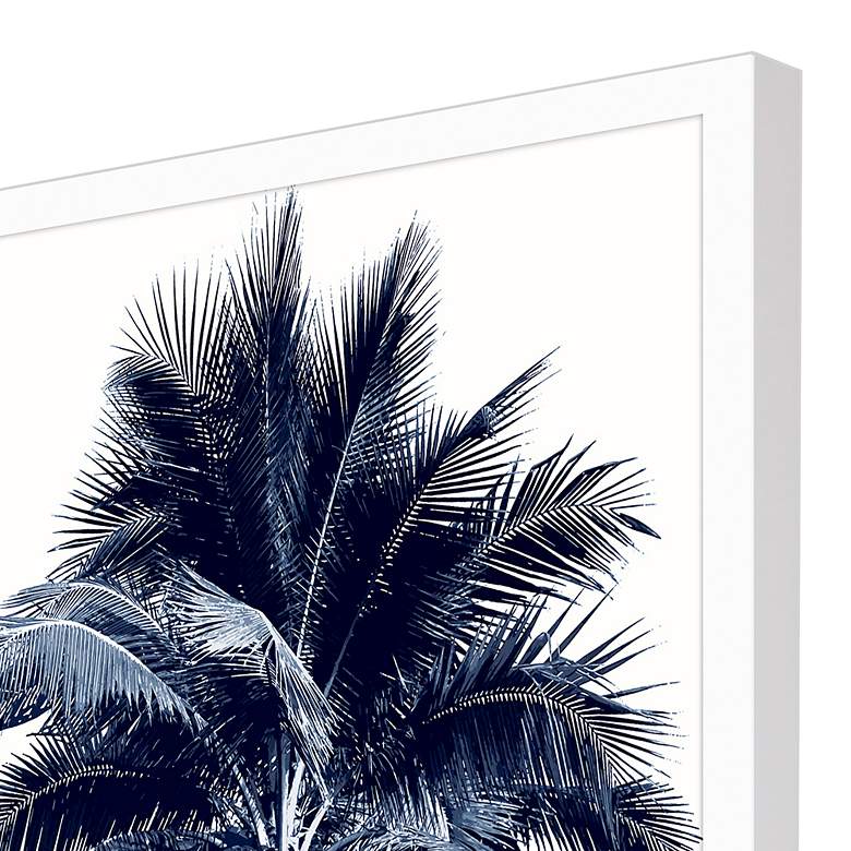 Image 2 Palm Tree Blue I 50" High Rectangular Giclee Framed Wall Art more views