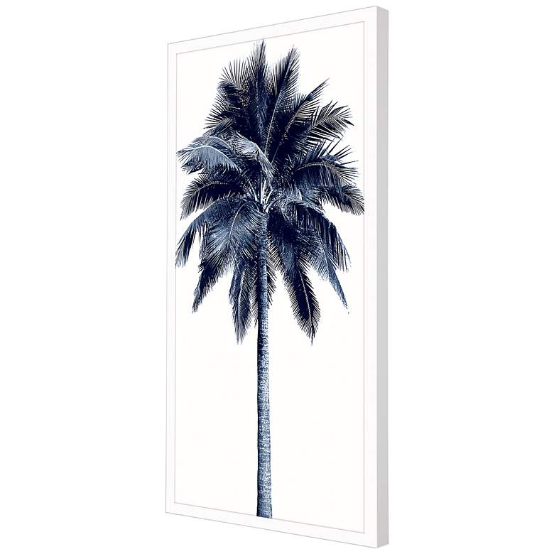Image 3 Palm Tree Blue I 50" High Rectangular Giclee Framed Wall Art more views