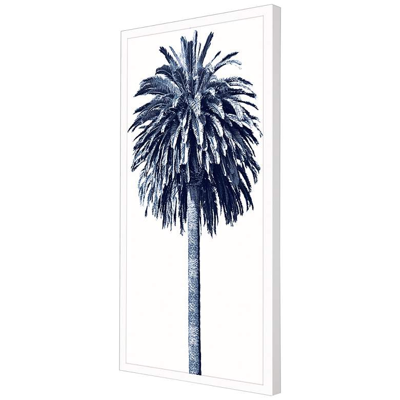 Image 3 Palm Tree Blue II 50 inchH Rectangular Giclee Framed Wall Art more views