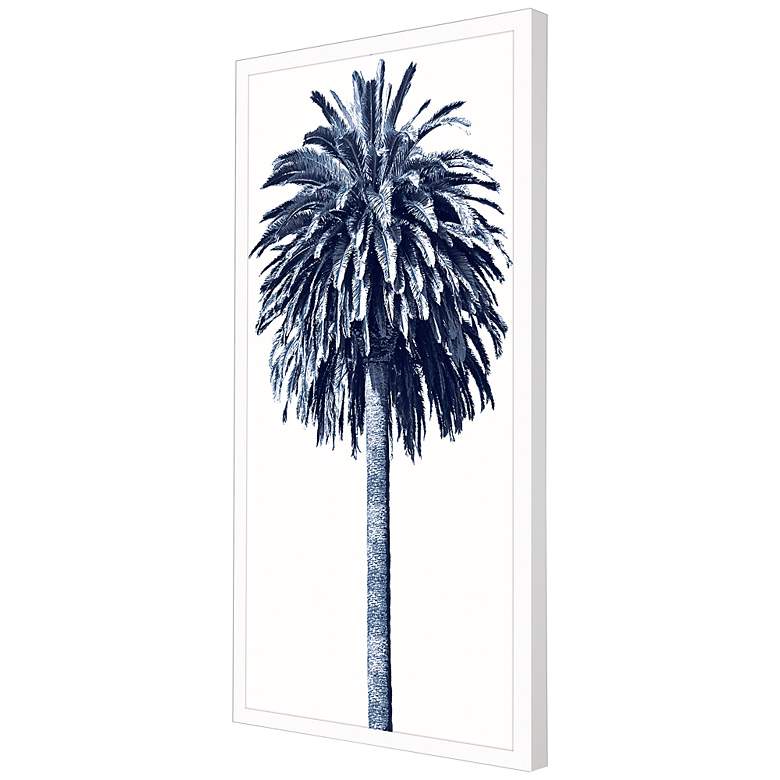 Image 3 Palm Tree Blue II 50"H Rectangular Giclee Framed Wall Art more views