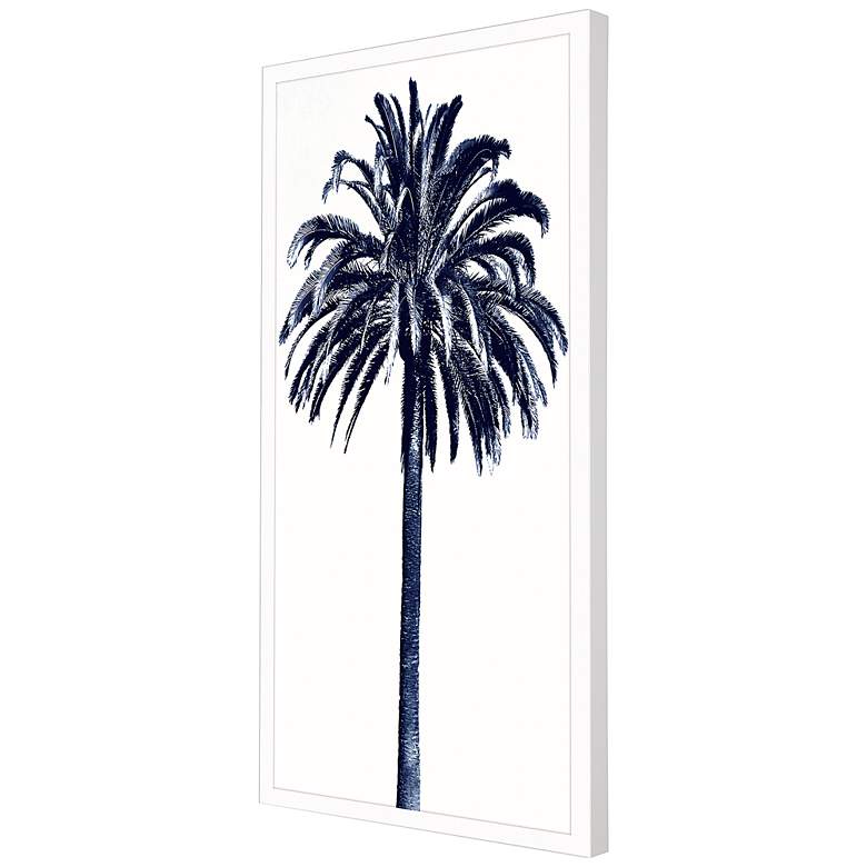 Image 3 Palm Tree Blue III 50"H Rectangular Giclee Framed Wall Art more views