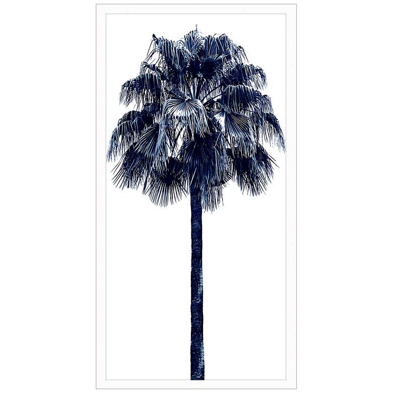 Image 1 Palm Tree Blue IV 50 inchH Rectangular Giclee Framed Wall Art