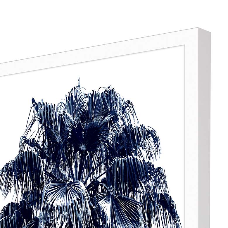 Image 2 Palm Tree Blue IV 50"H Rectangular Giclee Framed Wall Art more views