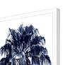 Palm Tree Blue IV 50"H Rectangular Giclee Framed Wall Art