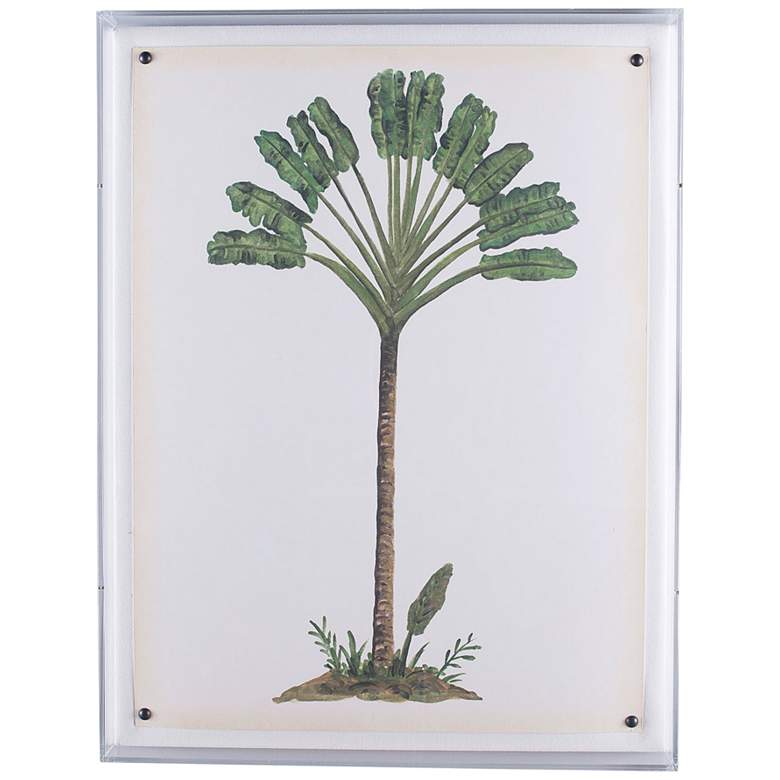 Image 1 Palm Tree I 26" High Shadow Box Framed Canvas Wall Art