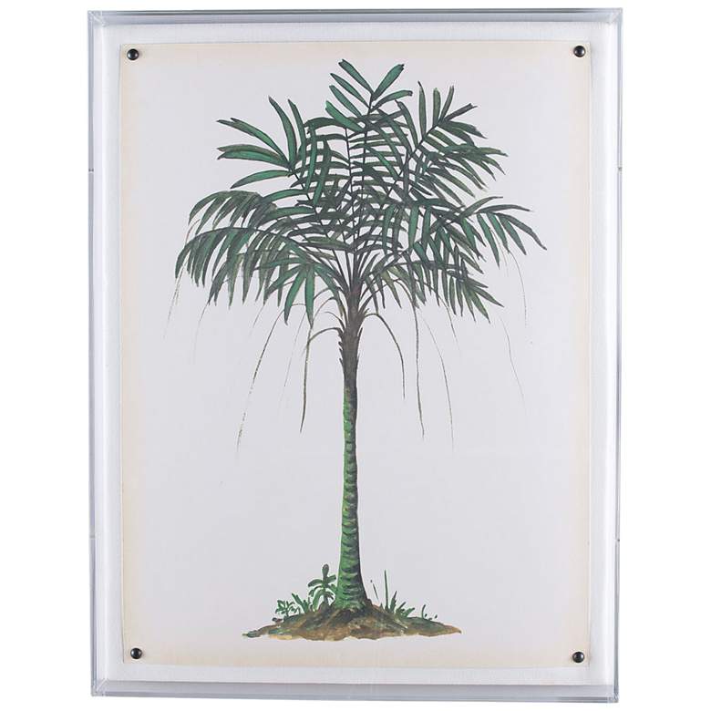Image 1 Palm Tree II 26 inch High Shadow Box Framed Canvas Wall Art